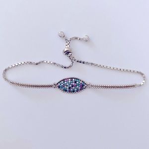 925 silver colorful cz stones tennis banglet
